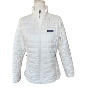 Patagonia Nano Puff Jacket Womens Small White Quilted Puffer 84217 SP20